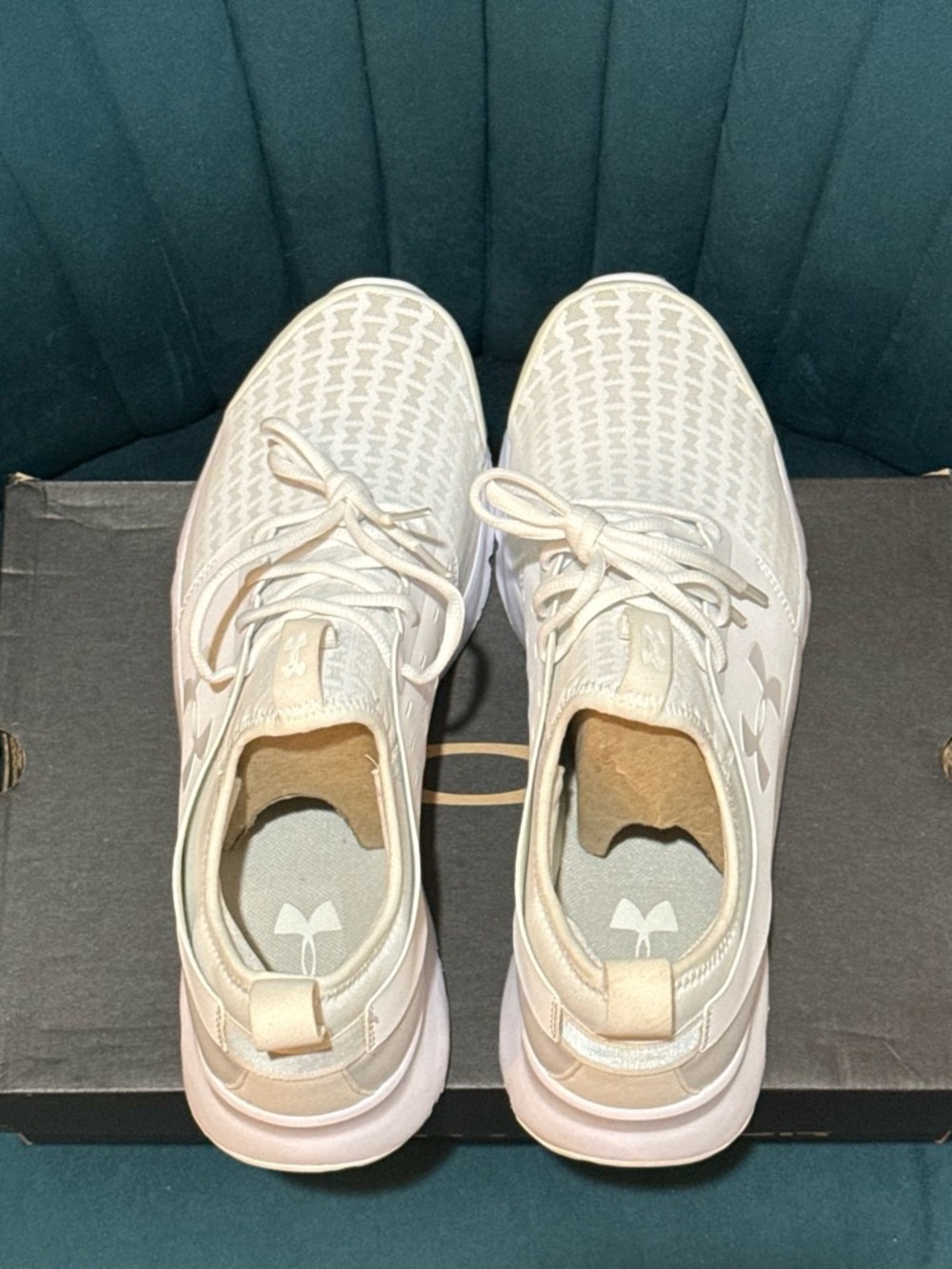 Under Armour Men's Athletic Sneakers - Cream/White - Picture 2 of 4